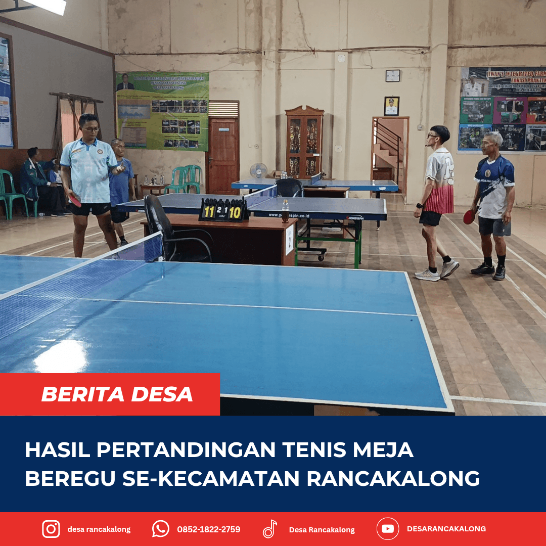 HASIL TENIS MEJA BEREGU SE-KECAMATAN RANCAKALONG