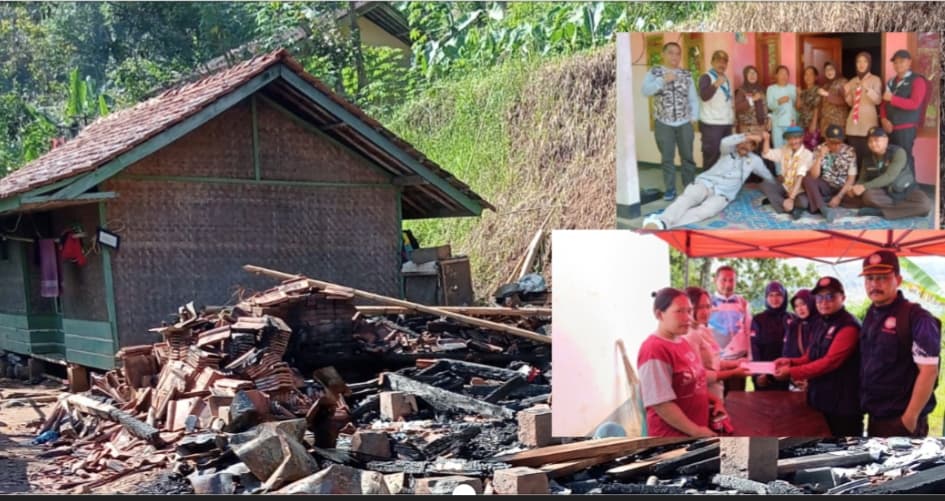 Solidaritas untuk Sesama: Donasi Korban Kebakaran Cisoka Digalang PGRI dan Kwaran Rancakalong
