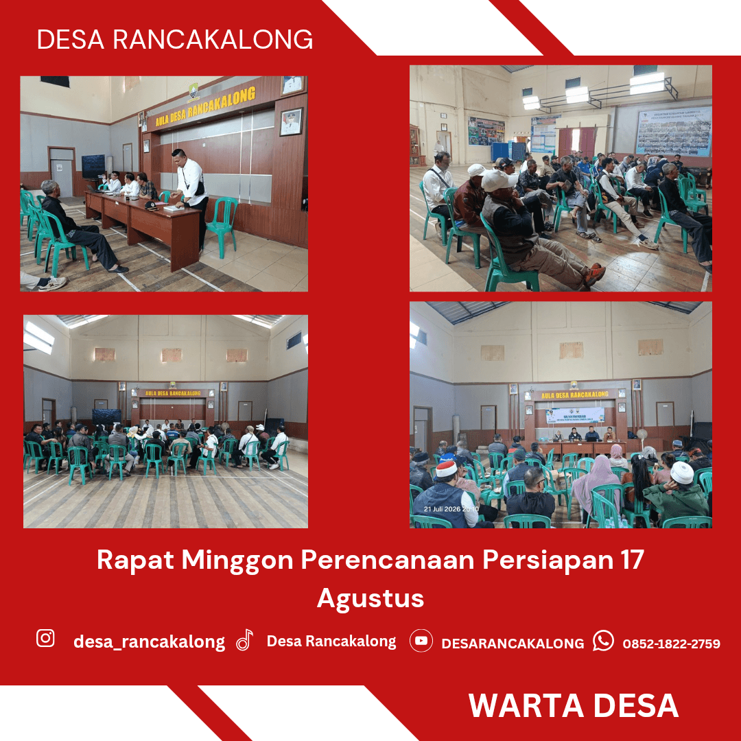Rapat Minggon Desa Rancakalong Bahas Persiapan Peringatan HUT Ke-81 Kemerdekaan Republik Indonesia
